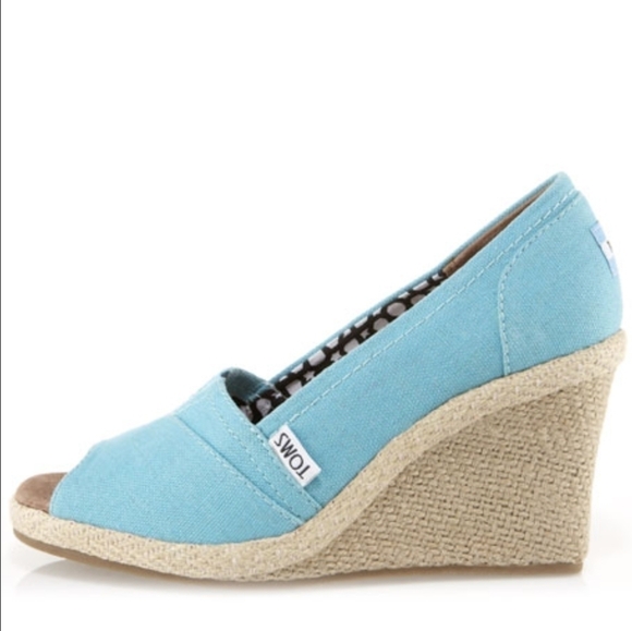 Toms Canvas Espadrille Wedge - Picture 1 of 10